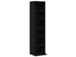 Cd Cabinet, Cd Cabinets Vidaxl Preto Madeira Processada (n/a)