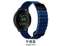 Pulseira De Couro Com Fecho Magnético Para Samsung Galaxy Watch 6, Huawei Gt Series, 4pro, Gt6 Azul Meia Noite, 20mm