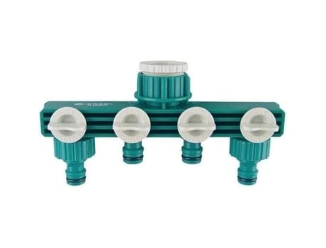 Distribuidor Abs De 4 Vias 3/4 Raco Expert Verde E Branco Rega De Jardim