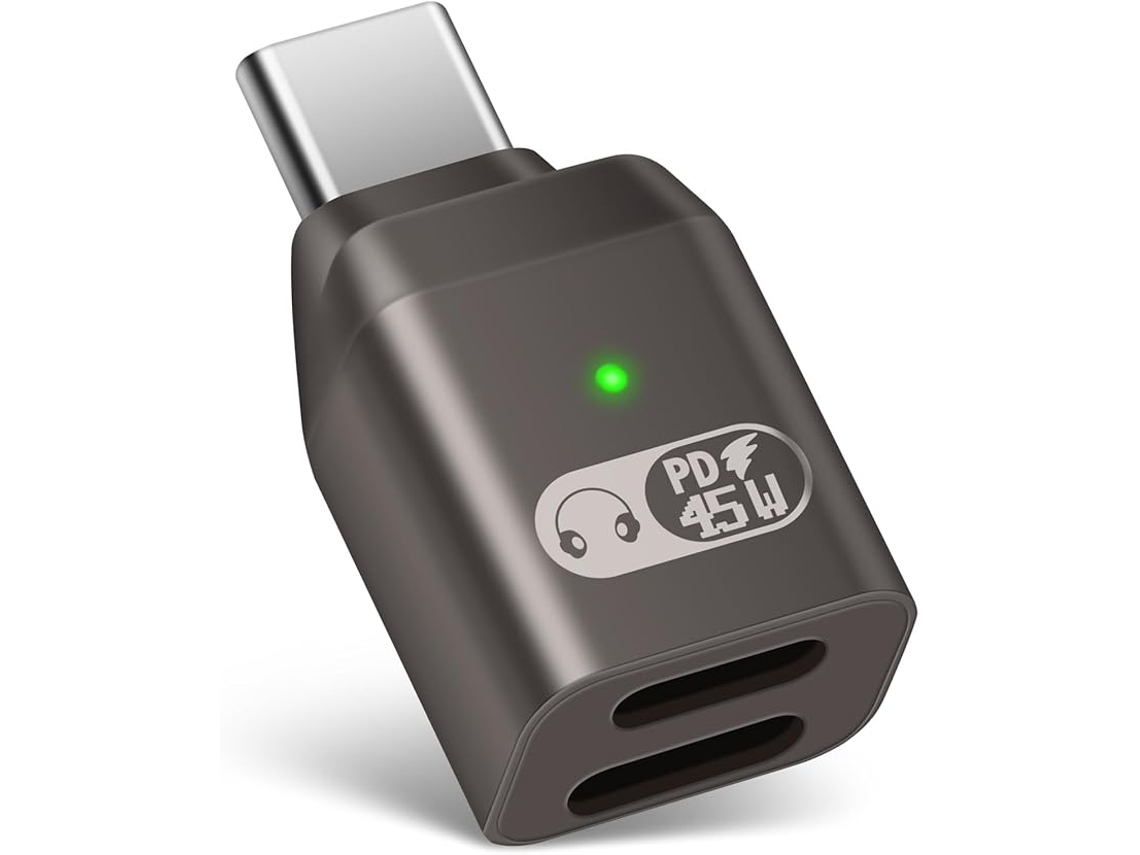 Adaptador Carregador Usb C Para Lightning, Conversor De Entrada Para Auscultadores Para Iphone Série 16/15, Ipad E Mais (branco)