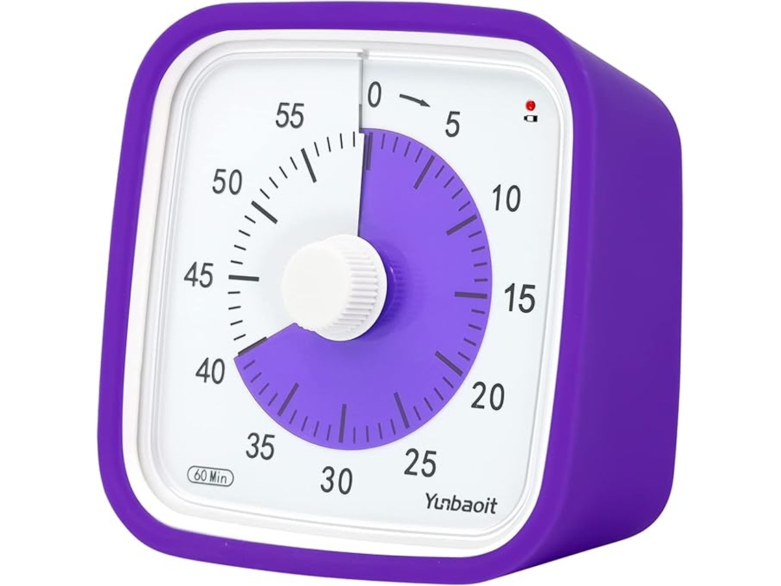 Cronômetro Visual De 60 Minutos, Sala De Aula Escolar Para Crianças, Roxo