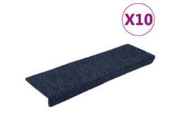 Vidaxl Tapetes De Escada Autoadesivos 10 Peças 65x21x4 Cm Antracite Borda Retangular