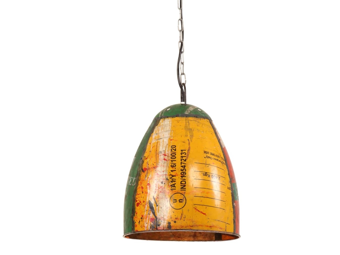 Candeeiro Suspenso Industrial Redondo 25w 32 Cm E27 Multicor Lovely Home