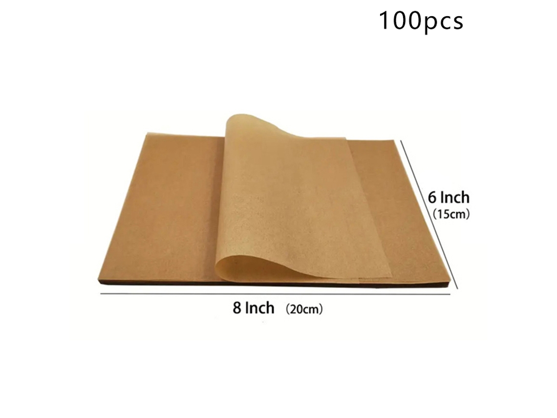 50/100 Unidades De Papel Manteiga Antiaderente Pré-assado