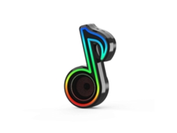 Mini Alto Falante Portátil De Notas Musicais Olysi Shop (preto)