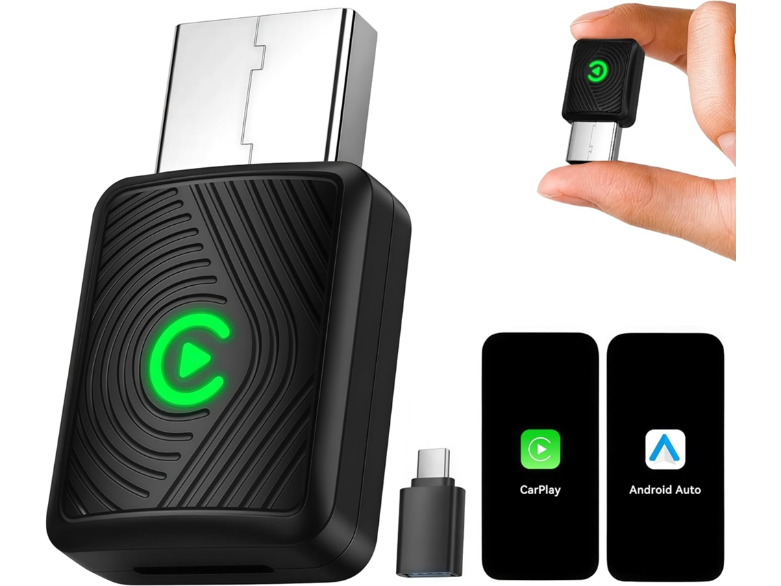 Adaptador Carplay Sem Fio Para Apple E Android Auto