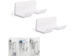 Suporte Para Secador De Cabelo, Cabelo Sem Furos, Parede Organizador Armazenamento Plástico (branco)