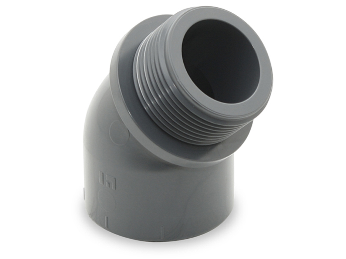 Cotovelo 45º Pvc Pressão Macho Misto 63X2 HIDROTEN