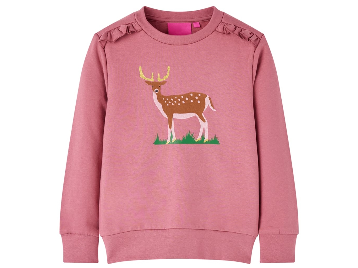 Sweatshirt Para Criança Cor Framboesa 128