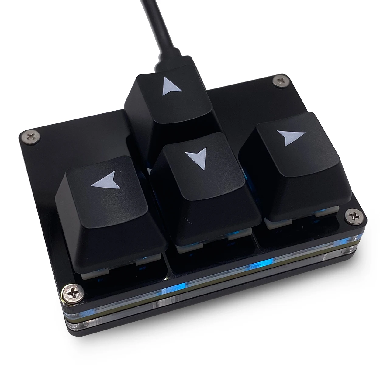 (preto A) Mini Teclado De 4 Teclas Com Teclas De Atalho, Programável.