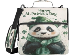 Organizador Panda St Com Fecho De 3 Argolas E Alça, Inclui Bolso Com Zíper, Bolsa De Viagem Portátil Armazenamento