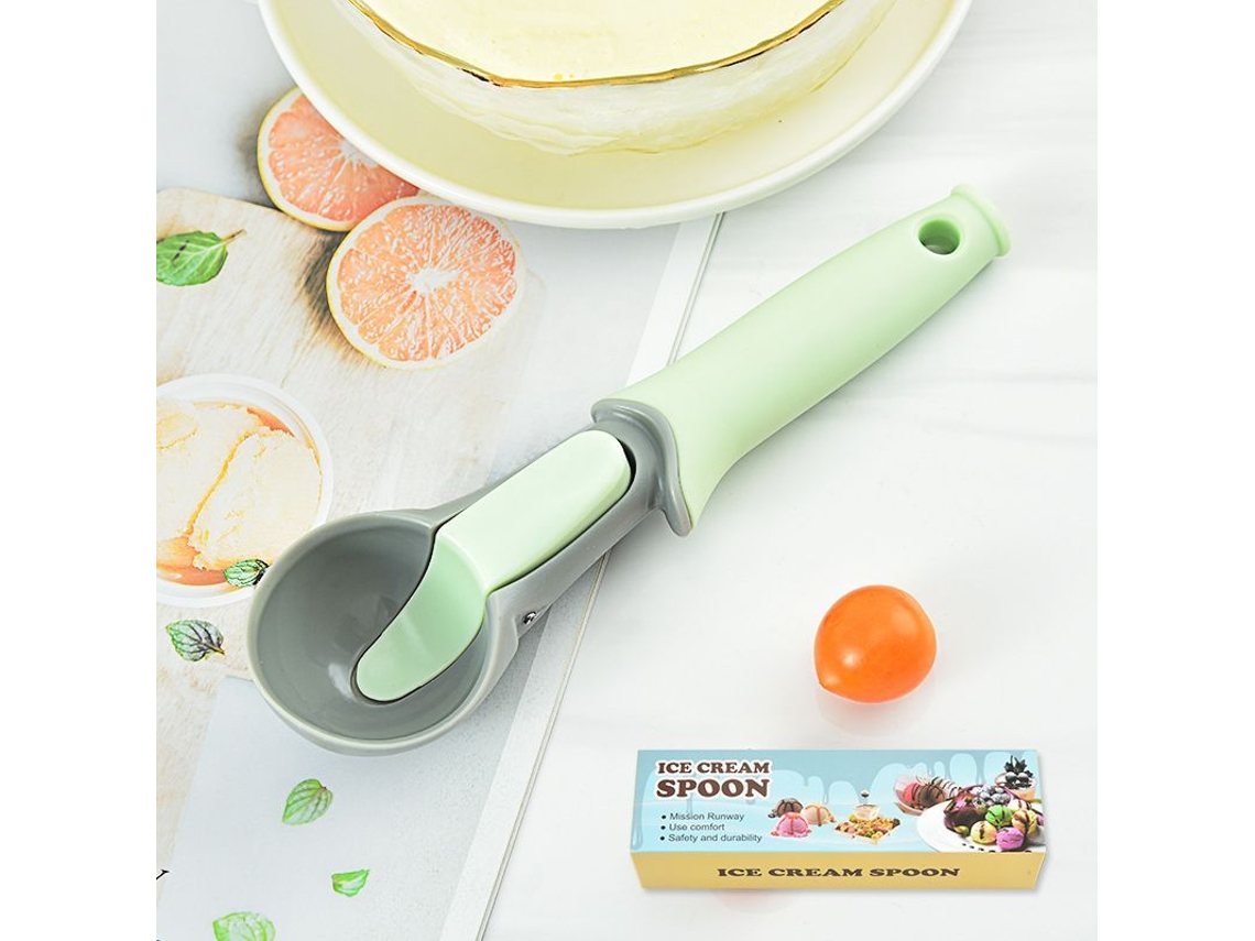 Omni-colher De Sorvete Com Gatilho, Cabo De Borracha Anti-deslizante, Não Adesivo Para Geleia, Fruta E Iogurte