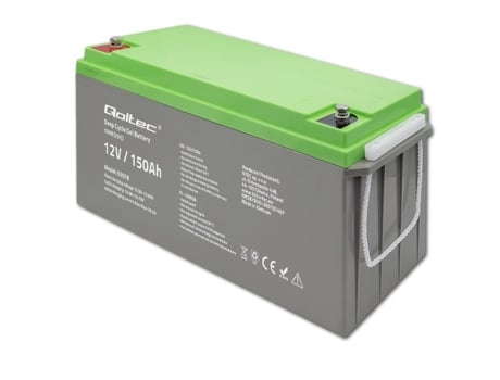 53078 Deep Cycle Gel Battery| 12v | 150ah | 44.5kg Qoltec