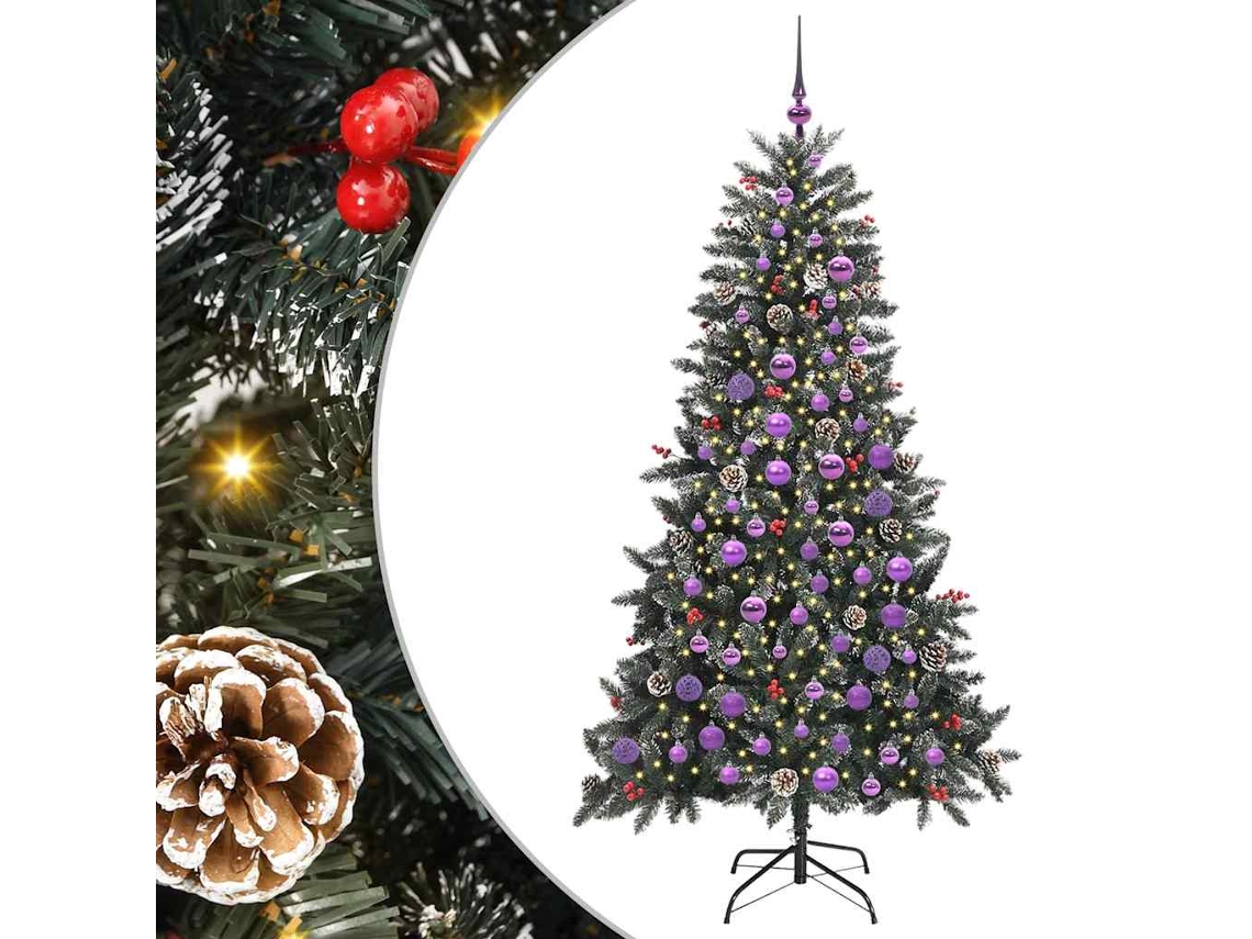 Conjunto 1 Árvore De Natal Moderna Vidaxl Verde Pvc (180 Cm)