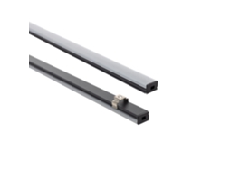 Perfil de alumínio de superfície 2m para fita de LED de até 8mm preto 2m transparente