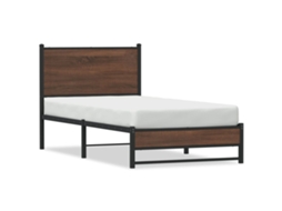 Bed Frame, Bed Frames Vidaxl Marrom Aço (75 X 190 Cm)