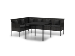 Garden Dining Set, Garden Dining Sets Vidaxl Preto Rattan / Vime (n/a)