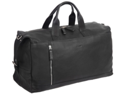 Bolsa de Viagem ALASSIO Fim de Semana Toro Feita de Couro Preta