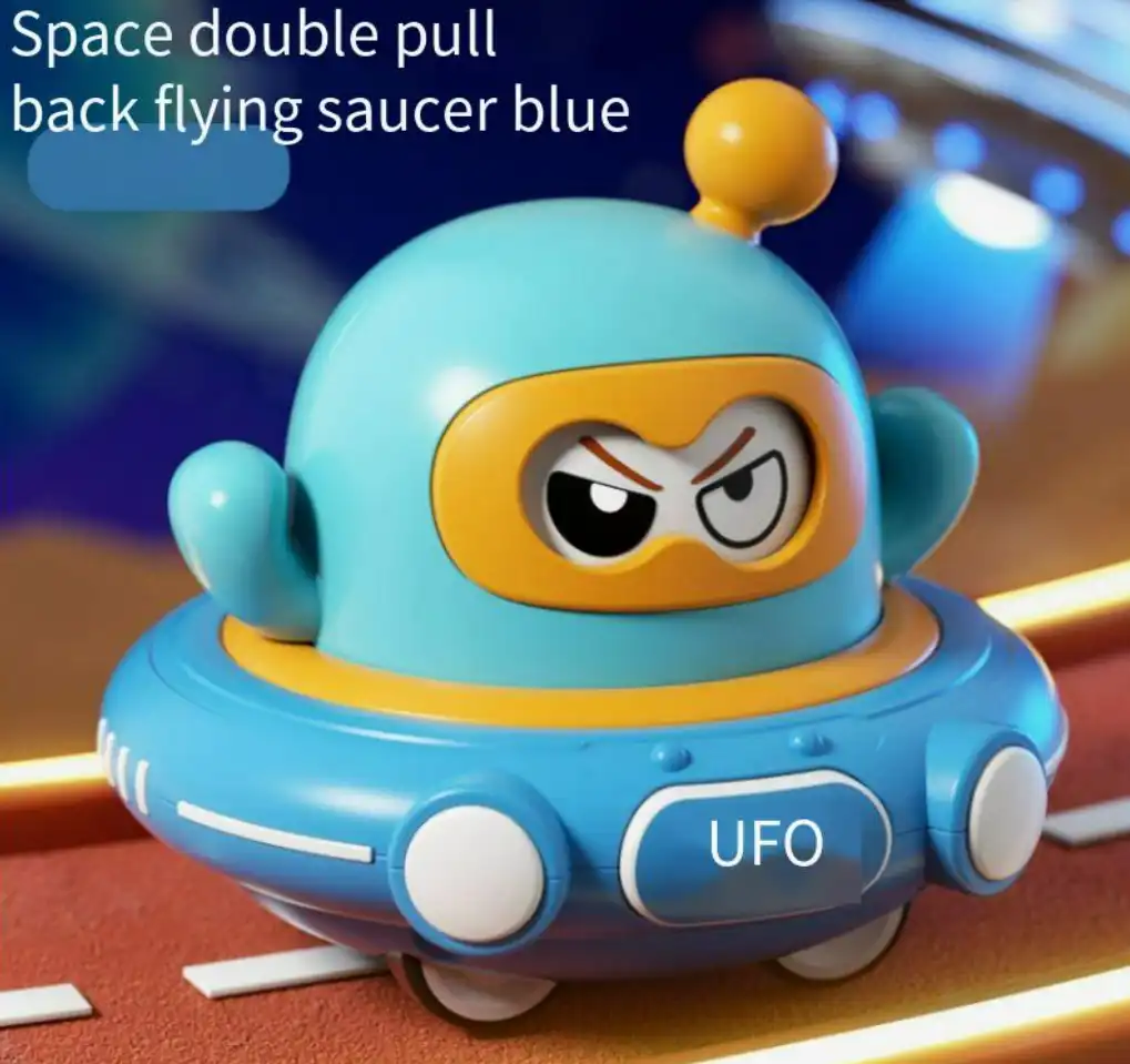 Disco Voador De Retorno Duplo Do Espaço (azul 9,5*9,5*8,5cm)