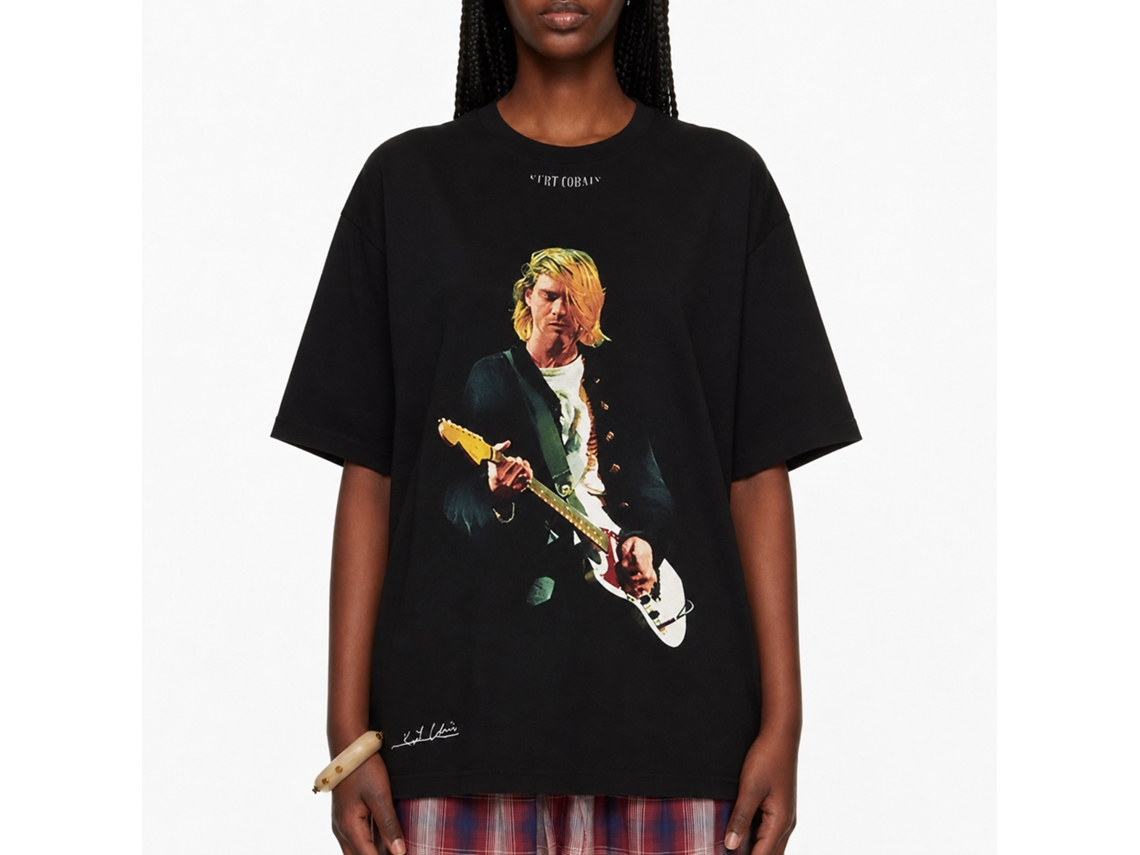 Kurt Cobain Guitar Photo Colour T-shirt Unisex Adults Size:s