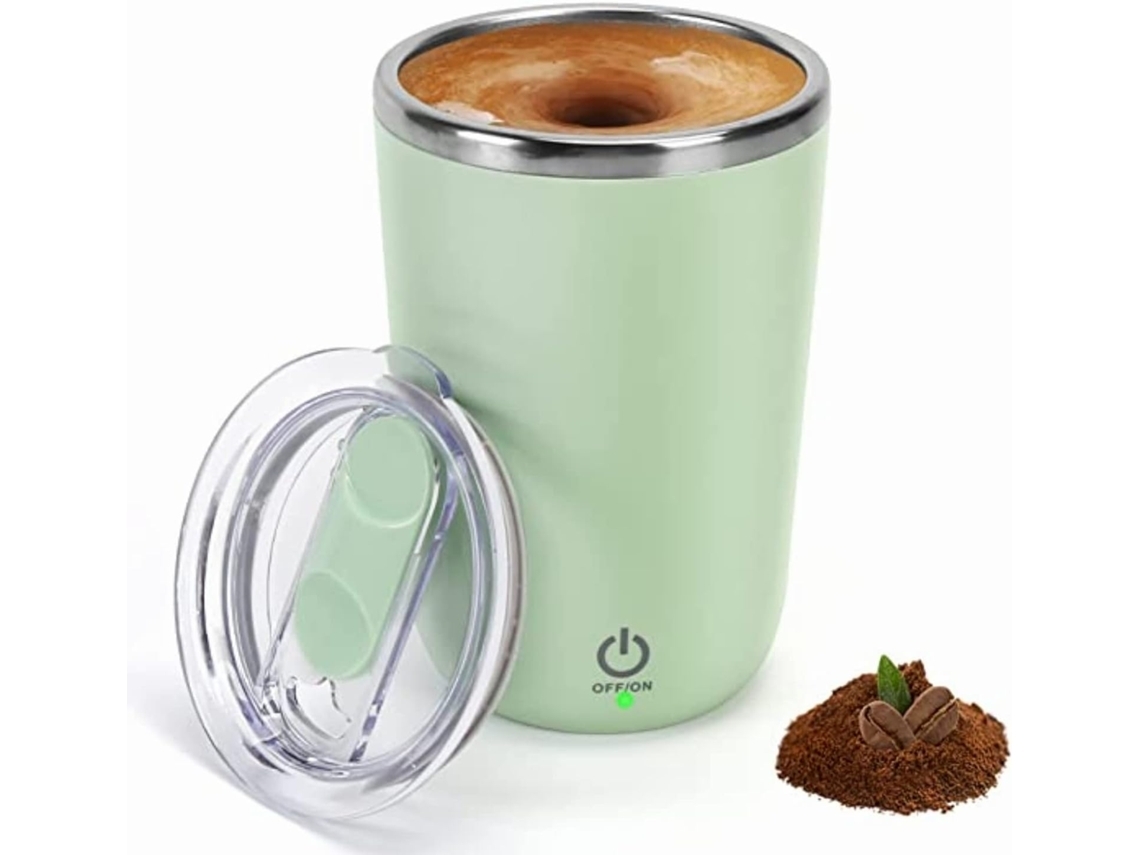 Caneca De Café De Aço Inoxidável Automática Caneca Eléctrica Para Café/leite/chocolate Quente Verde*