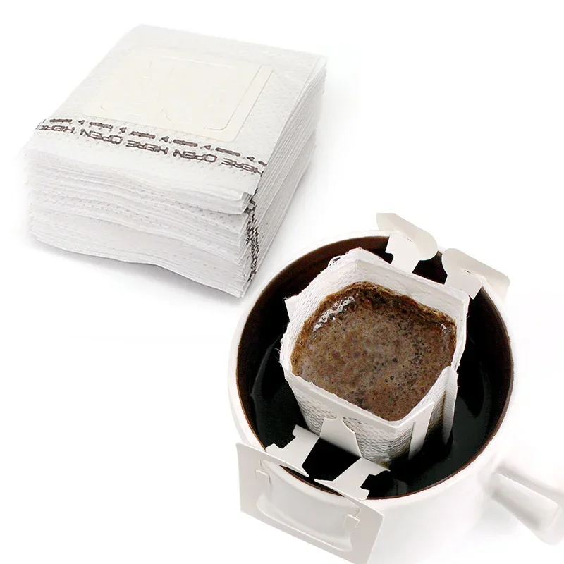 Sacos De Filtro Papel Para Café Alta Qualidade, 100 Unidades, Descartáveis, Com Alça Pendurar, Acessórios Expresso, Aquaforge