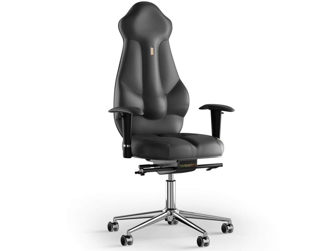 Cadeira de Escritório Ergonómica KULIK Imperial Couro (Preto -130x50x50cm)