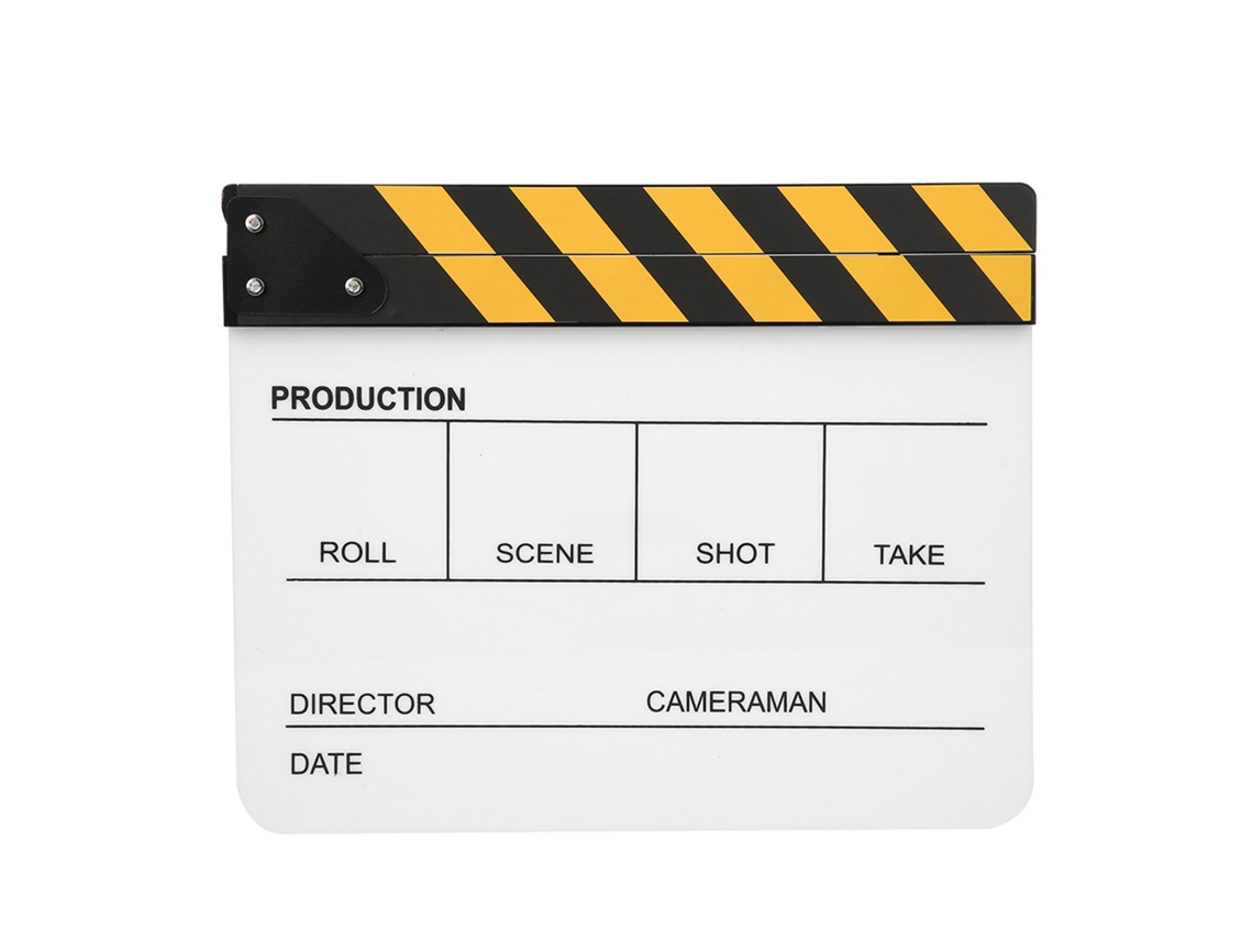 2026 tabla de Clap de Cine Acrílico, Ferramenta de Direção e Fotografia para Filmes