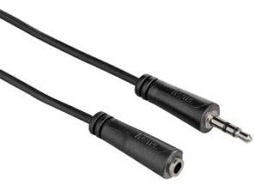 Cabo de Áudio HAMA (Jack 3.5mm - 3 m - Preto)