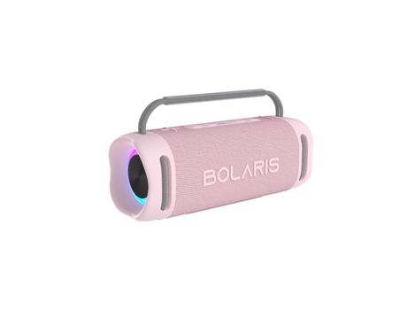 BOLARIS Coluna Sem Fios Bluetooth Napoli 5.4 Ipx6 de 60 W com Efeitos de Luz Led Rosa