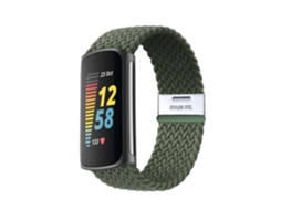 Bracelete Pulseira Entrançada Flexível para Fitbit by Google Charge 5 Verde