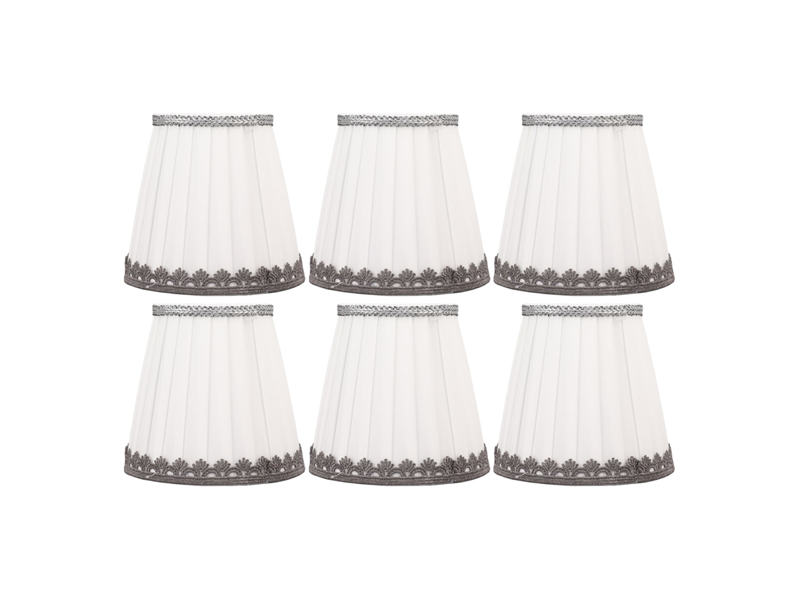 2026 6 Peças Capa de Lâmpada de Tela Clip On Moderna Simples para Lâmpada de Velas E14 Lampshade