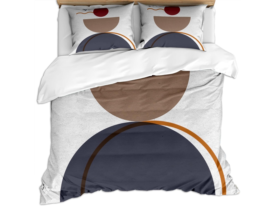 Capa de Edredom com 2 Fronhas 65x65cm em Microfibra Fronha 240x260cm,
