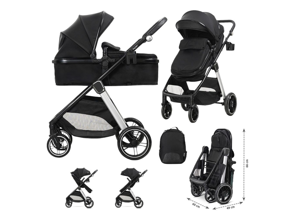Carrinho De Bebé Lorelli Duo Aspen - Black