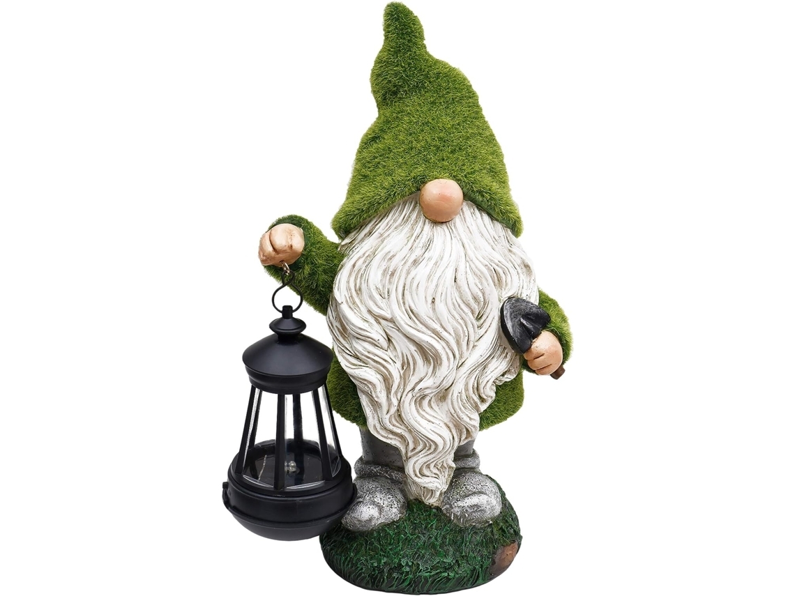 Decorações de Gnomos de Jardim com Luzes Solares, Estátuas Divertidas para Esculturas Lanternas, Ergonômico, Uso Diário STELASPLEN