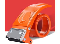 Dispensador de adesivo genérico com cortador serrilhado para selagem rápida, ideal para logística e transporte.