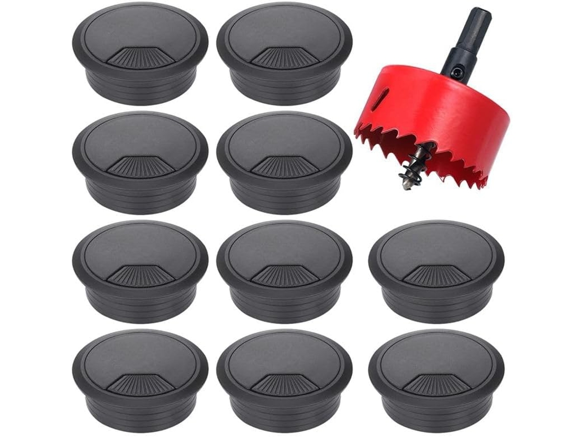 Conjunto de 10 peças Passa-cabos Table 60 mm com Serra Copo,