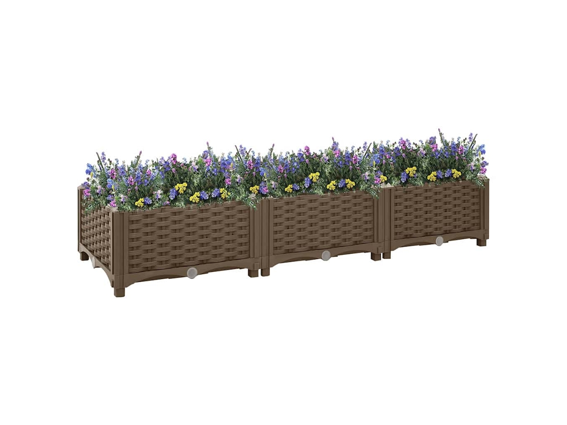 Vidaxl Canteiro Elevado 120x40x23 Cm Polipropileno