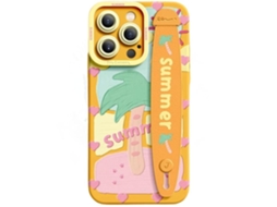 Capa Happy Summer para iPhone 11 pro max VEANXIN Laranja