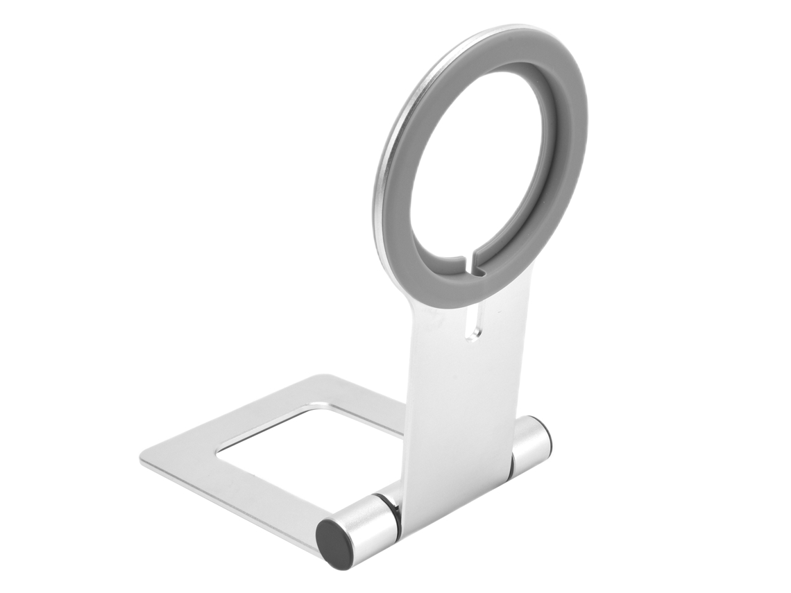 Soporte de Carga Inalámbrica Plegable de Aluminio para Magsafe Plata