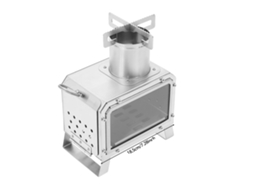 Fogão de Camping, Design Compacto, Fluxo de Ar Eficiente, Prata OEM