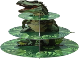 Lurelia Suporte Para Cupcakes, Redondo, T-rex Festas Infantis, Para Festas E Sobremesas