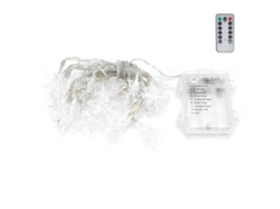 Luzes de Fio Led com 30 Leds Floco de Neve 3m Controle Remoto Decorativo