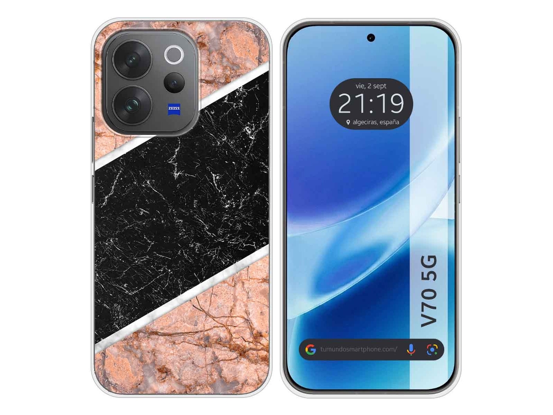 Capa Tumundosmartphone De Silicone Para Vivo V70 5g Estampa De Mármore 07 Desenhos