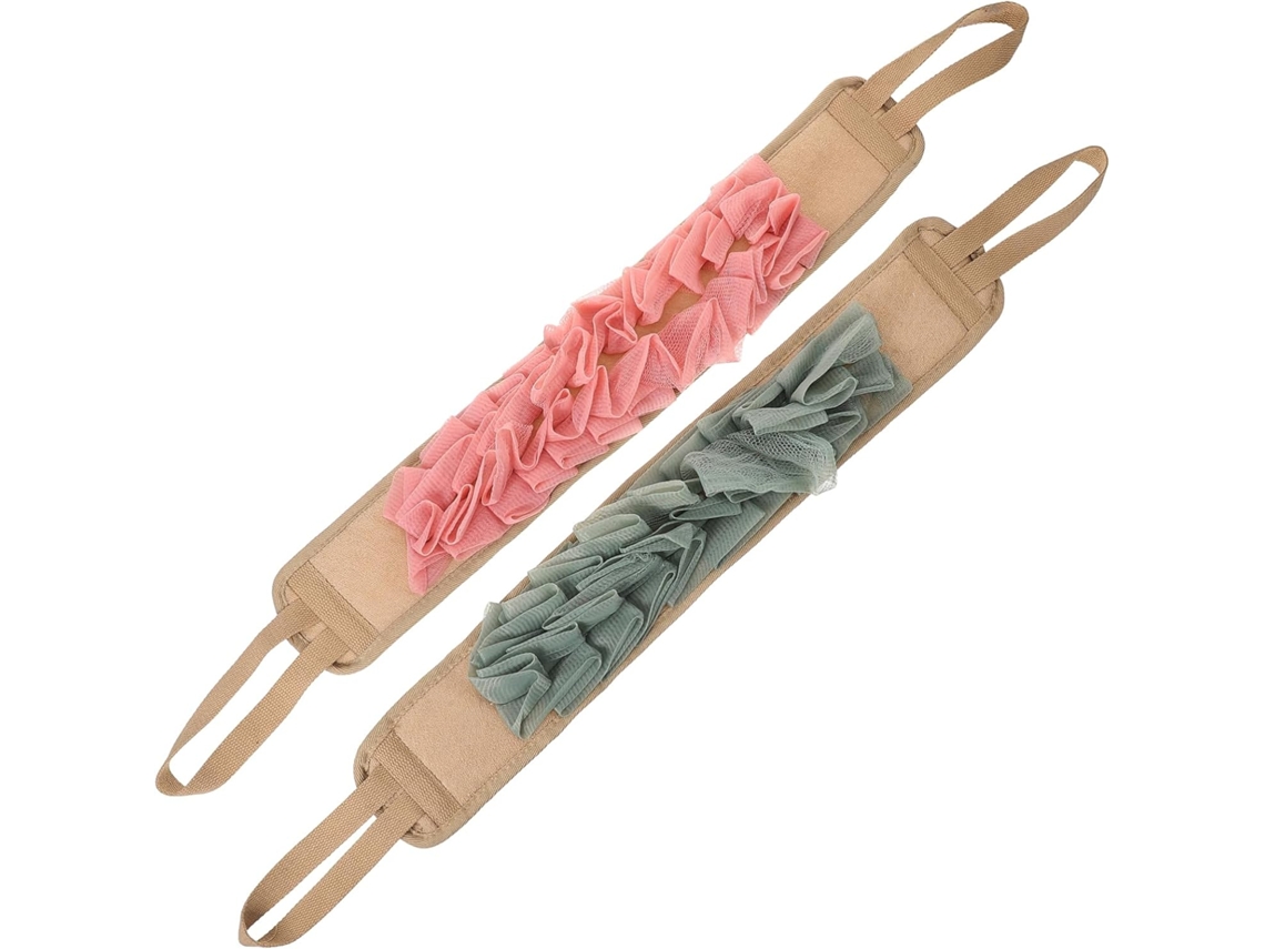 Conjunto De 2 Escovas Banho Para Toalha, Escova Corporal Com Cabos Laterais, Escovas De Banho Para Esfoliação Da Pele