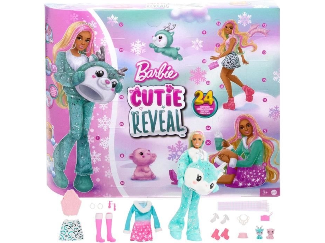 Barbie-Cutie Reveal Advent Calendar-1 boneca e 24 surpresas HJX76
