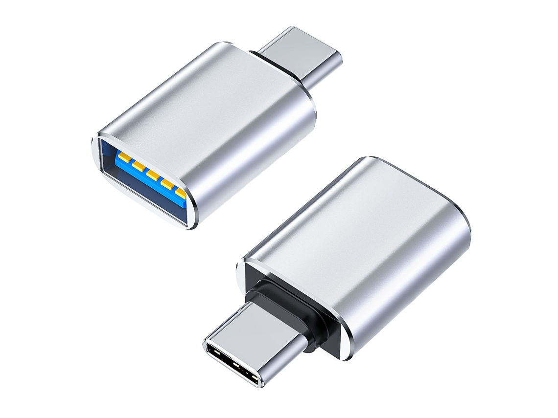 Adaptador Otg, Usb Type c Ou Usb 3.0, Transmissão Rápida, Prata AOZORZ