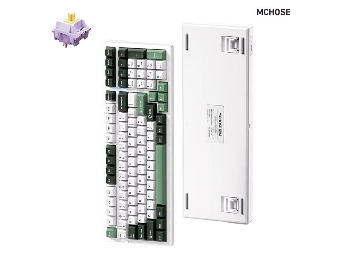 Teclado Mecânico Sem Fio Mchose G98 Tri-modo