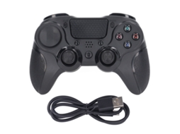 Ats controlador Sem Fio Six Axes com Vibração Dual Botões Sensíveis para Ps4 Pro Preto