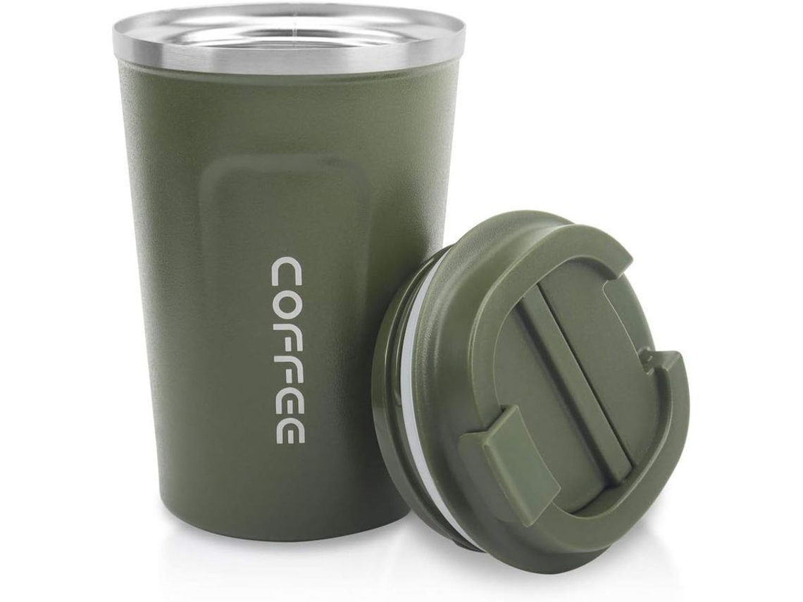 Taza Viaje Acero Inoxidable 12 Oz Termo Aislado Anti-desbordamiento Con Tapa Para Café